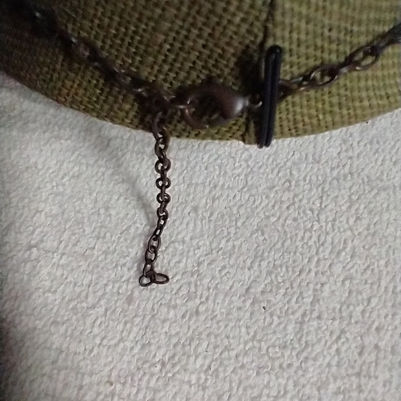 Orange 🍊 dark copper circles chain necklace - Picture 3 of 3